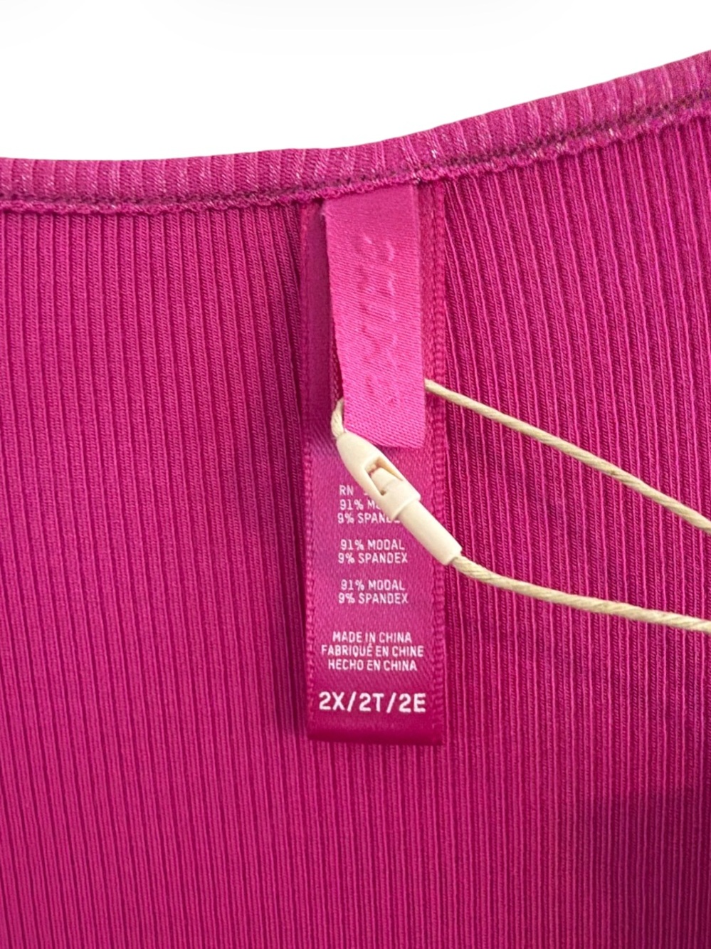 NWT SKIMS Soft Lounge Shimmer Long Sleeve Maxi Dress Fuchsia Foil Pink 2X RARE - Picture 9 of 14